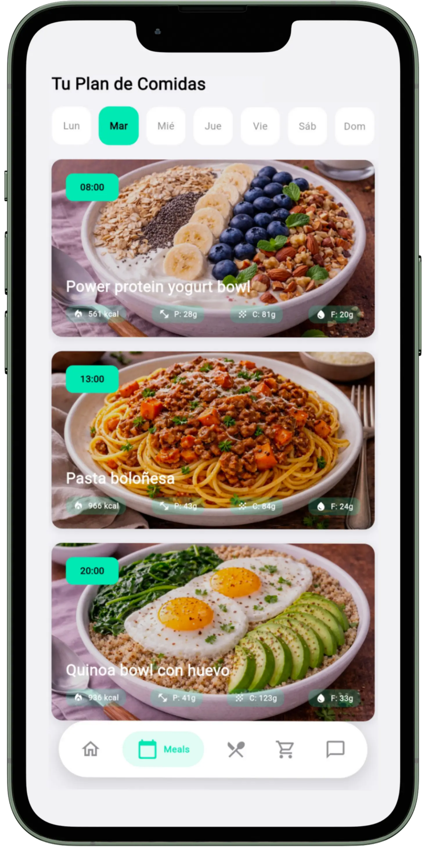 BatchFit plan semanal mockup
